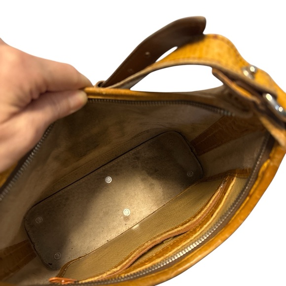 Vintage Y2K Dooney & Bourne Small Hobo Bag Ostrich - Picture 4 of 4